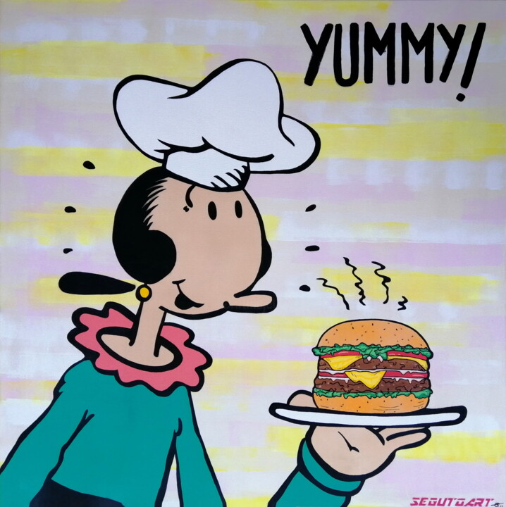 YUMMY! 绘画, 39.4x39.4 in