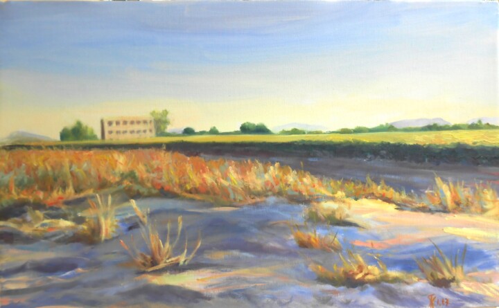 Painting titled ""πρωινά περάσματα"…" by Tzoumart, Original Artwork, Oil