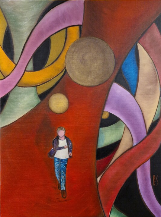 Peinture intitulée "Cauchemar d'enfance…" par Ralph.S, Œuvre d'art originale, Huile