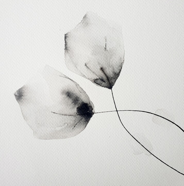 Peinture intitulée "Instant séduction" par Isabelle Mignot, Œuvre d'art originale, Encre