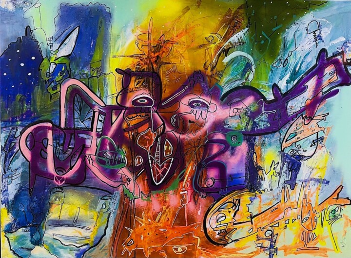 Tout corps d'esprit 绘画, 38.2x51.2 in