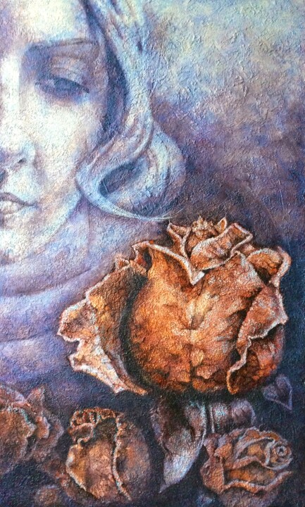 Розы и морозы 绘画, 35.4x23.6 in