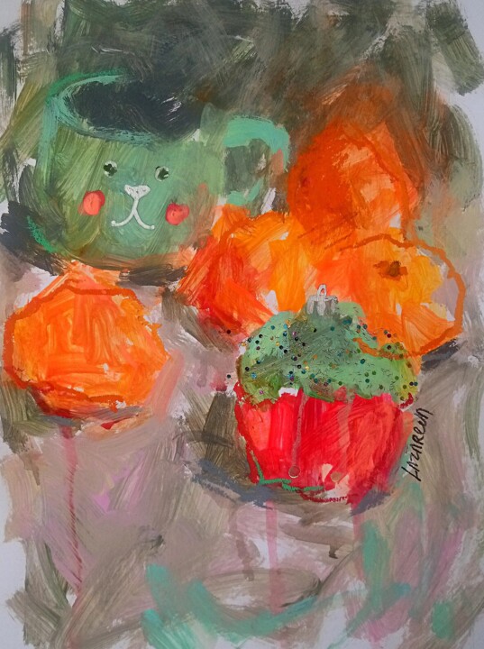 Sketch Tangerines#2 绘画, 11.4x8.3 in