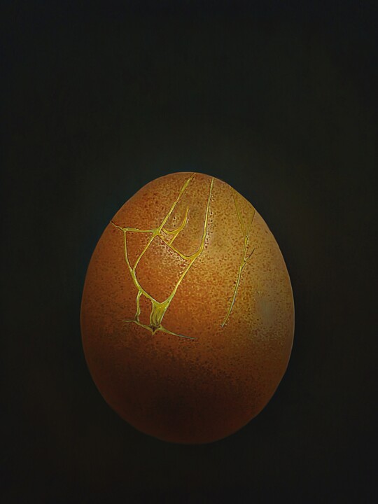 Photography titled "KINTSUKUROI EGG" by Astr, Original Artwork, Digital Photography