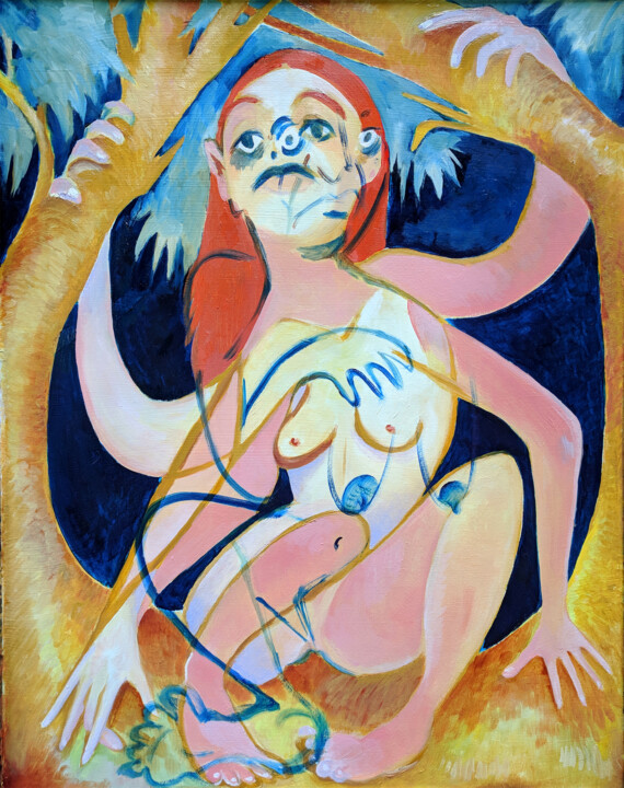Climber 绘画, 27.4x21.5 in