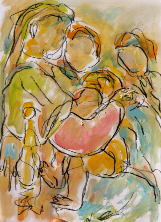 Maternité1 绘画, 11.8x8.3 in
