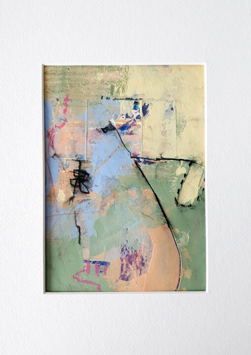 Painting titled "Clemency no. 2" by Iulia Paun, Original Artwork, Acrylic Mounted on Cardboard