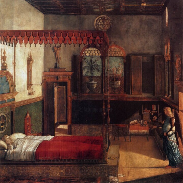 Le rêve de Sainte Ursule 绘画, 105.1x107.9 in