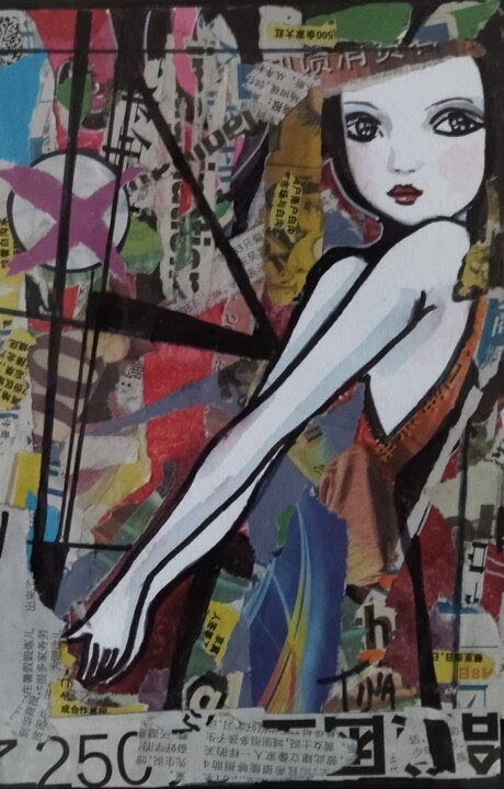 Petite fille coquette 绘画, 8.9x5.9 in