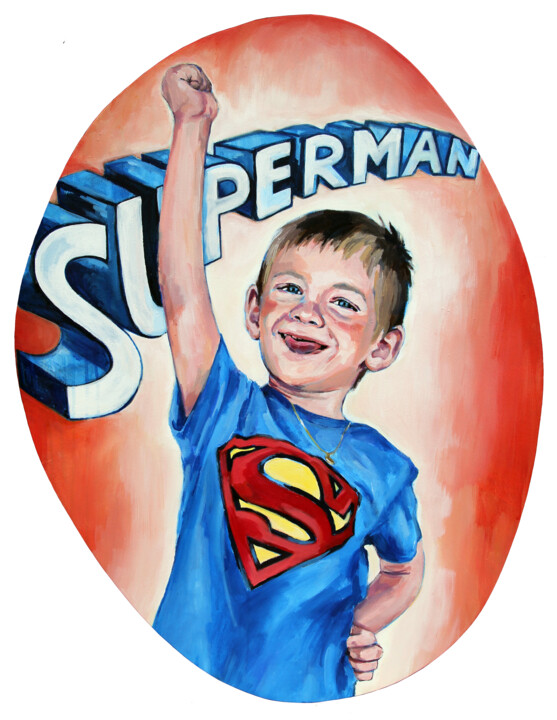 Malerei mit dem Titel "Super Maxi" von Stephanie Balih, Original-Kunstwerk, Acryl