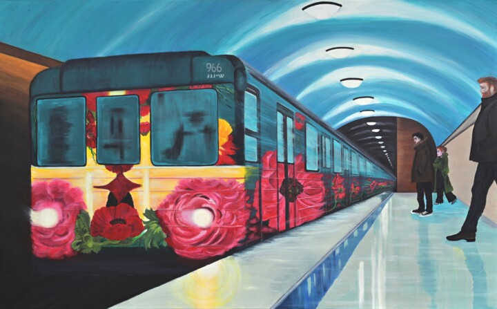 Métro Goldwyn Flowers 绘画, 31.9x51.2 in