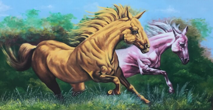 绘画,  28x54 in 