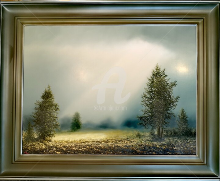 Peinture intitulée "MEADOW - oil on can…" par Gregory King (Grzegorz Król), Œuvre d'art originale, Huile