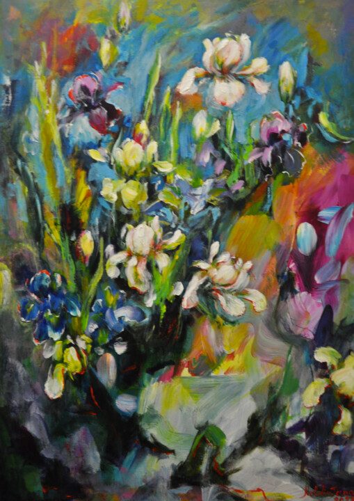 Iris 绘画, 27.6x19.7 in