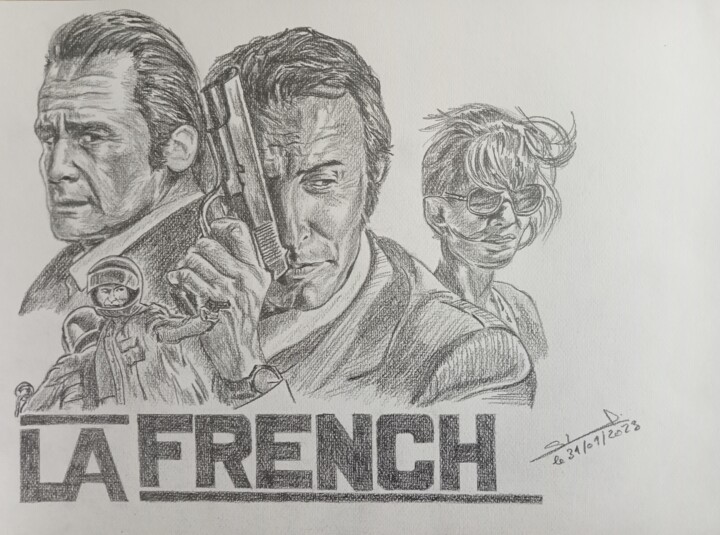 Illustration du film La French réalisé aux crayons 图画, 11.7x16.5 in