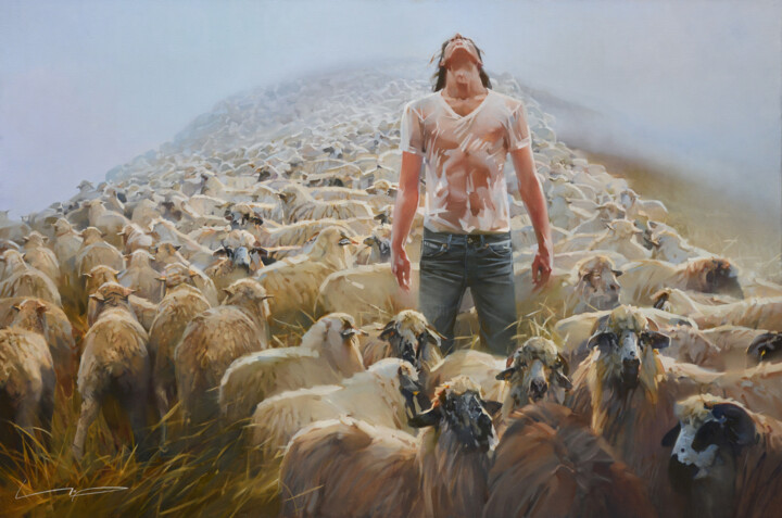 Shepherd 绘画, 39.4x59.1 in