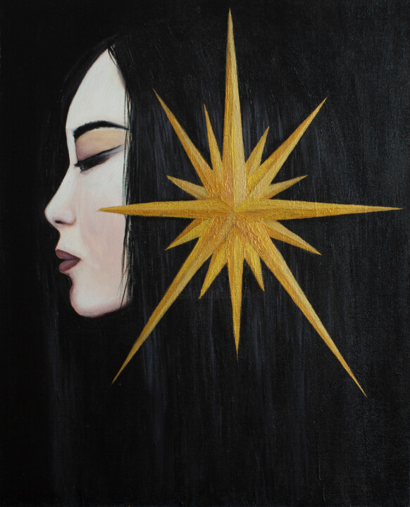 Картина под названием "What's inside the b…" - Sneja Malinovskaya, Подлинное произведение искусства, Акрил