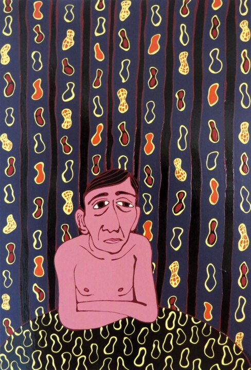 À mesa - Amendoim 绘画, 35.4x23.6 in