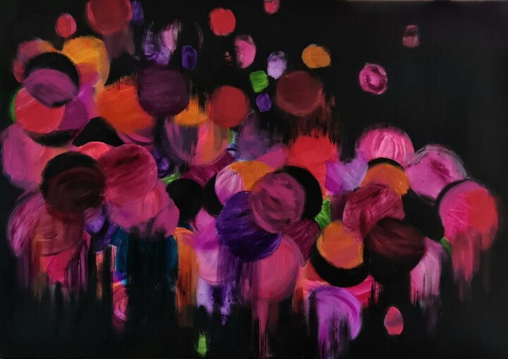 Cheerful Butterflies 绘画, 47.2x66.9 in