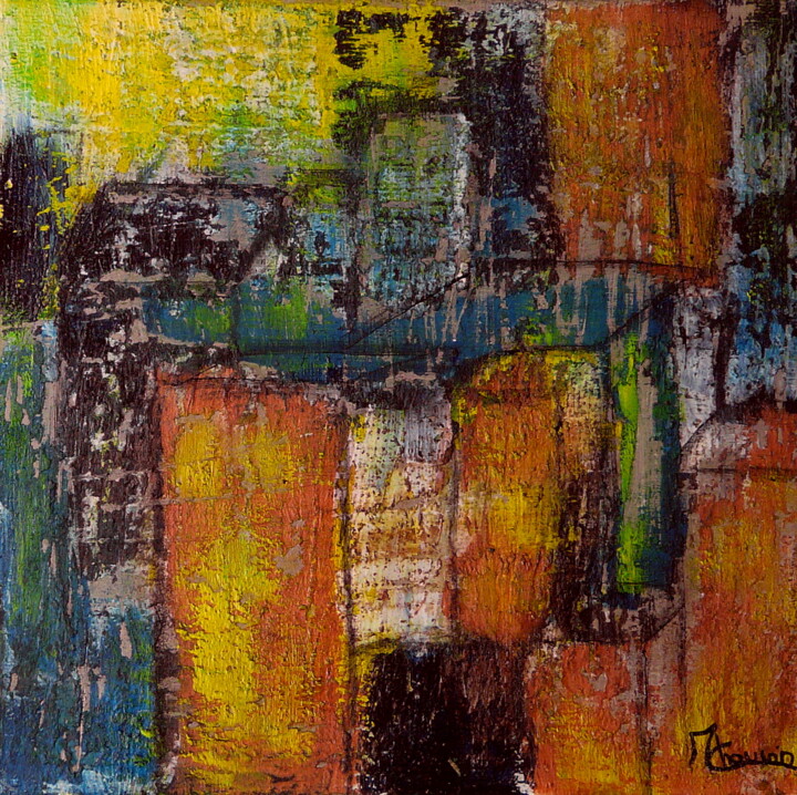 Edifices I 绘画, 7.9x7.9 in