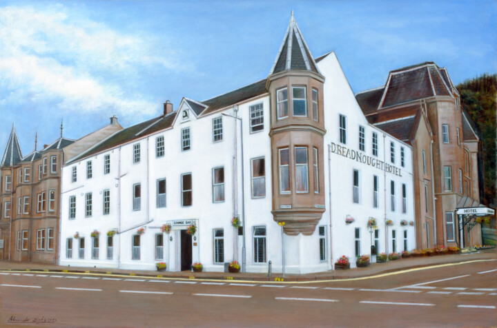 The Dreadnought Hotel, Callander, Scotland 绘画, 20x30 in
