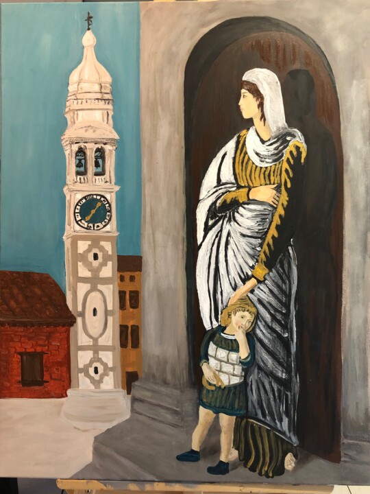 San Maria (Italie) 绘画, 35.4x27.6 in