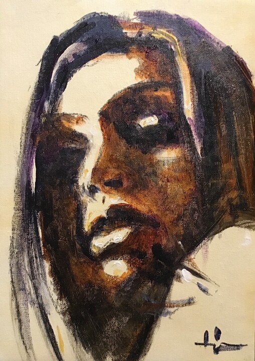 Painting titled "Pixels" by Dominique Dève, Original Artwork, Acrylic