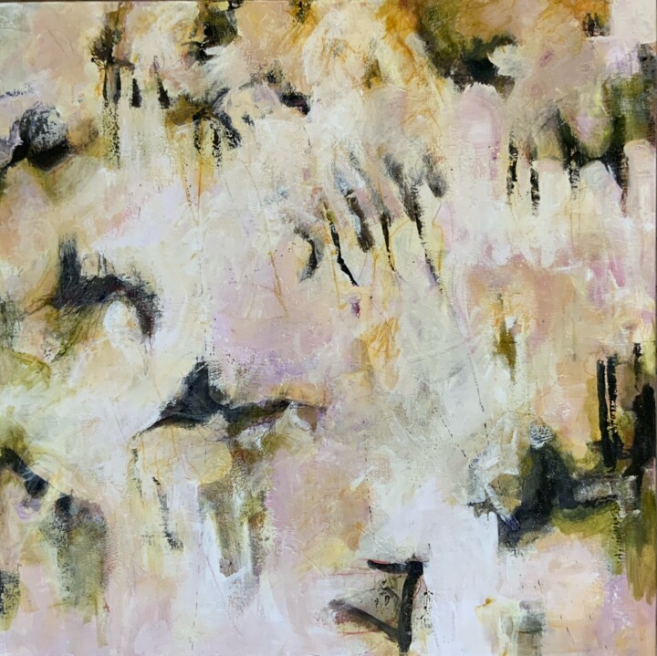 Malarstwo zatytułowany „Lu” autorstwa Geneviève Girod, Oryginalna praca, Akryl Zamontowany na Drewniana rama noszy