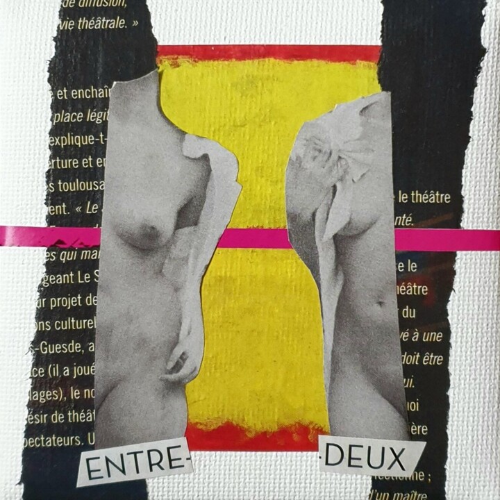 Collages intitulée "Madame Claude" par Julie Verhague, Œuvre d'art originale, Collages Monté sur Carton