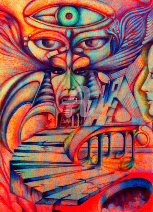 Scala per il Teatro 绘画, 27.6x19.7 in