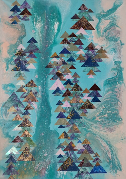Flow on River 拼贴, 27.6x19.7 in