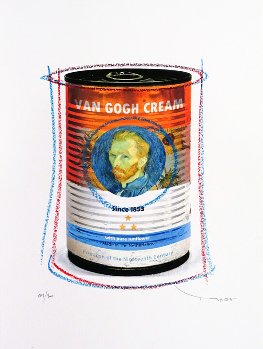 Tehos Van gogh cream Printmaking, 25.6x19.7 in