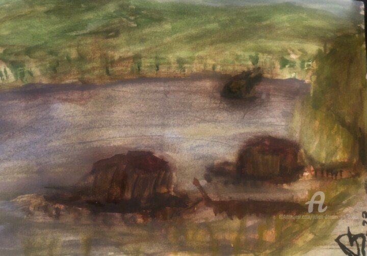 Crépuscule sur mon lac