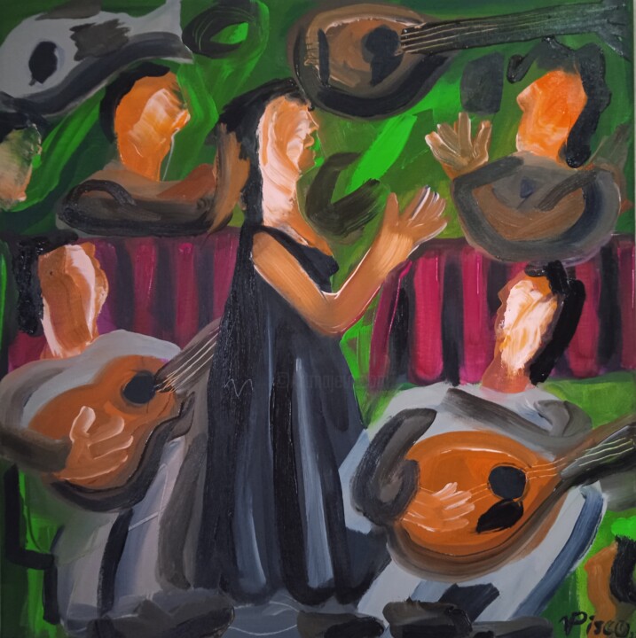 Fado aos Olivais 绘画, 19.7x19.7 in