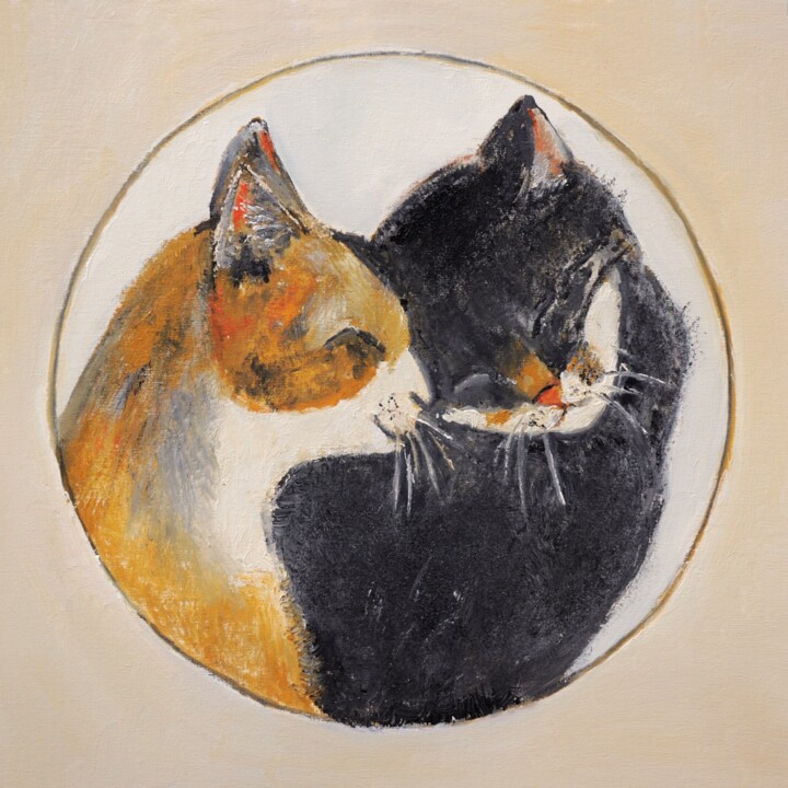 Painting titled "Lief" by Klazien De Vries, Original Artwork, Oil