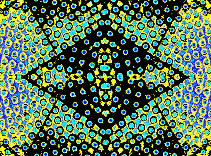 Photographie intitulée "Subway Dots 4x51c […" par Ken Lerner, Œuvre d'art originale, Photographie numérique