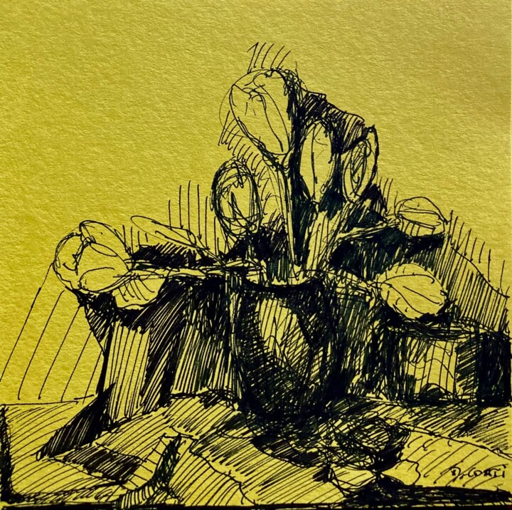 Les tulipes 图画, 5.3x5.3 in