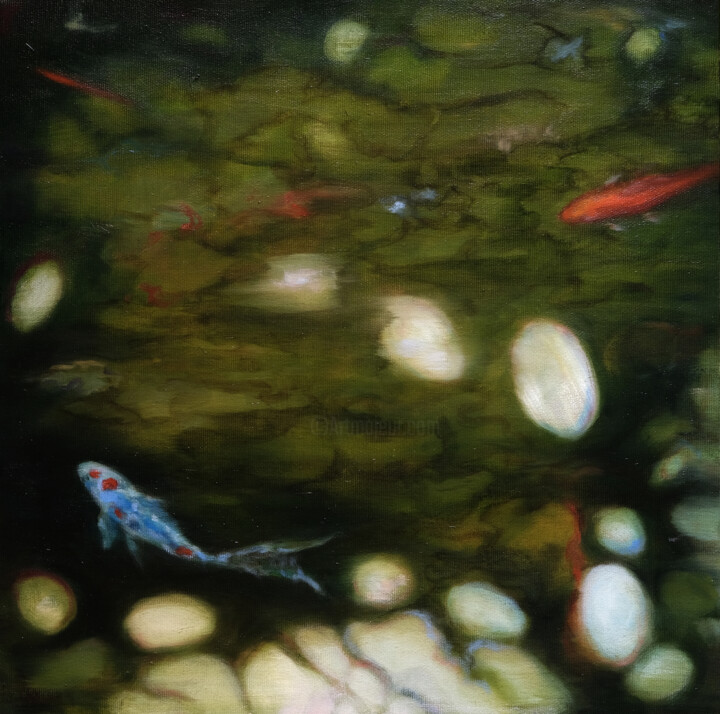 Pond Universe 绘画, 15.9x15.9 in