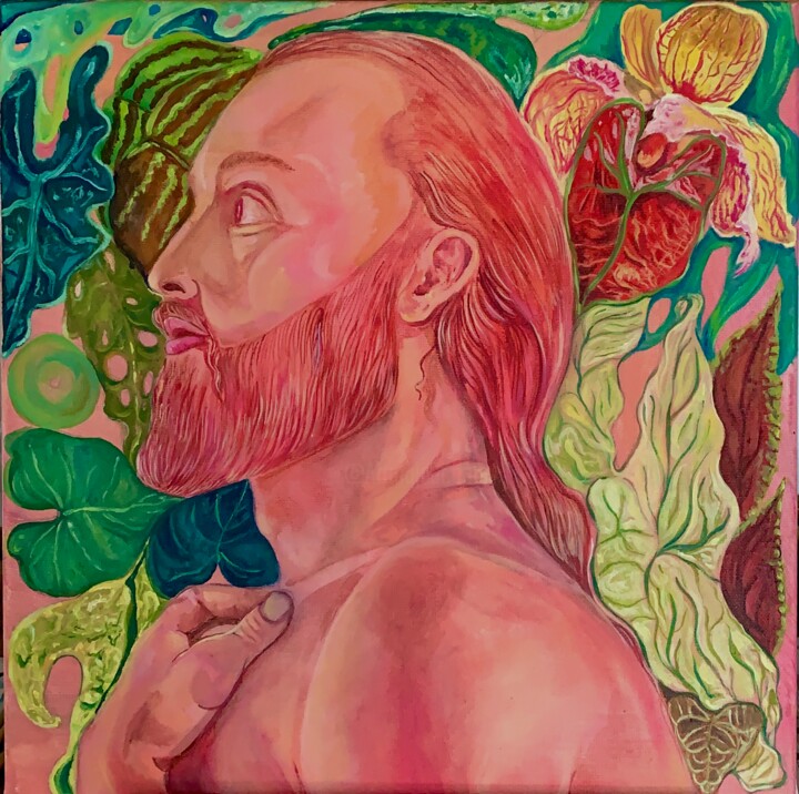 Peinture intitulée "Rêve Chlorophylle II" par Alessio Heck, Œuvre d'art originale, Acrylique Monté sur Châssis en bois