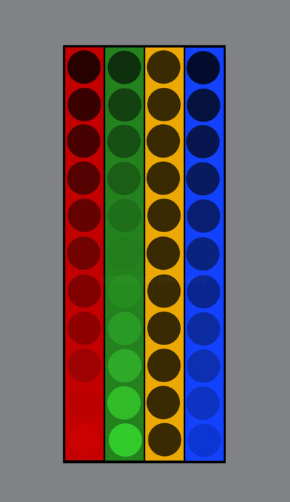 Digital Arts titled "Vertical Circle Seq…" by Gerald Shepherd F.F.P.S., Original Artwork, Digital Painting