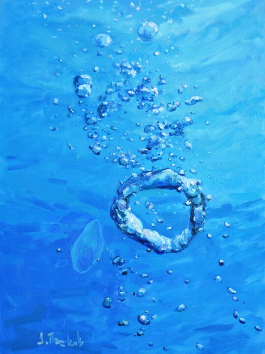Pittura intitolato "the way up" da Dmitrii Pashkov, Opera d'arte originale, Olio