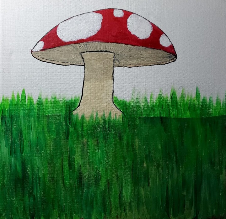 Just a Mushroom 绘画, 14x14 in