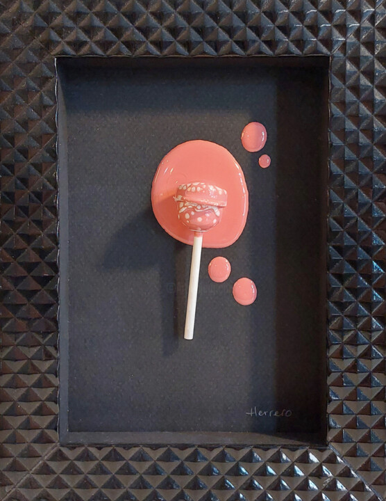 Chupaplay Pink 绘画, 6.7x4.7 in
