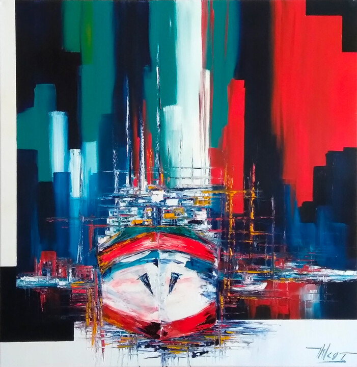 Cargo de nuit 绘画, 39.4x39.4 in