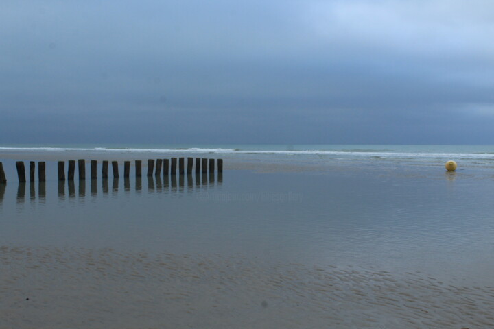 Fotografía titulada "Hiver à la plage" por Evelyne Descamps, Obra de arte original, Fotografía digital