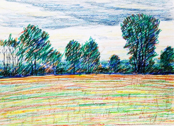 Август 图画, 11.8x16.5 in