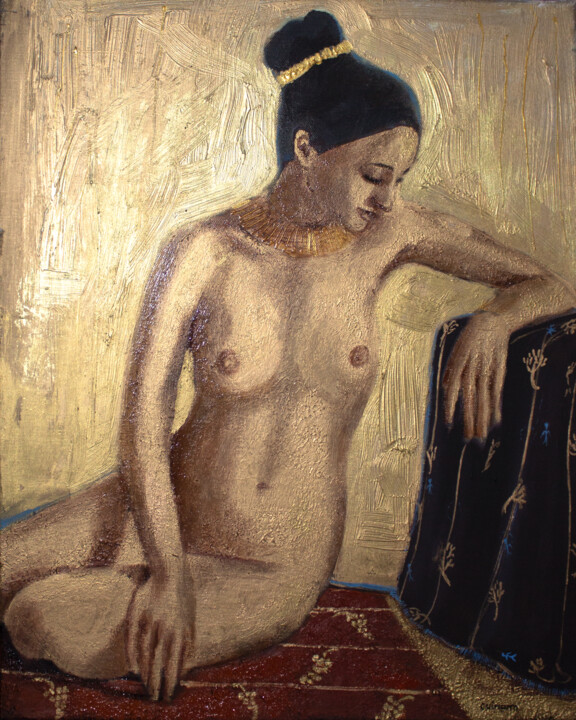 Nu d'or 绘画, 19.7x15.8 in