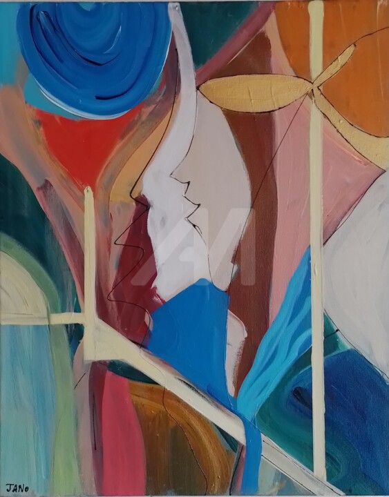 The Three 绘画, 19.7x15.8 in