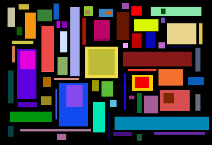 Digital Arts titled "Oblong Improvisatio…" by Gerald Shepherd F.F.P.S., Original Artwork, Digital Painting