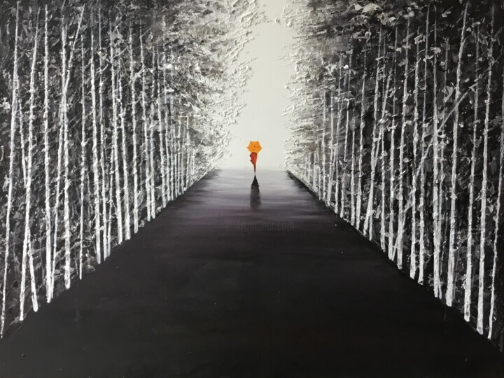 Painting titled "The Introvert" by Malinga Kumarasinghe, Original Artwork, Acrylic Mounted on Wood Stretcher frame